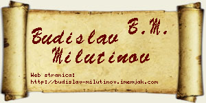 Budislav Milutinov vizit kartica